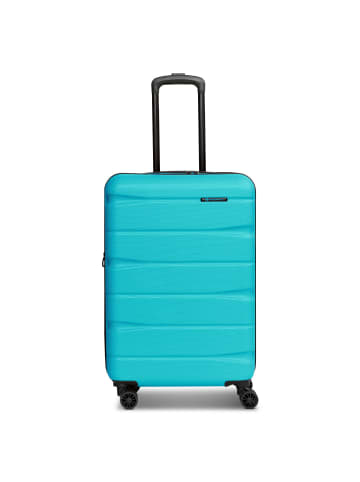 Franky Munich 4.0 4-Rollen Trolley M 66 cm mit Dehnfalte in aqua dull