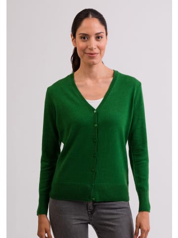 CASH-MERE.CH Cardigan V-Ausschnitt in Grün