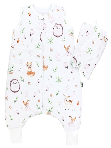 TupTam Winterschlafsack mit Armen Beinen in weiß/beige