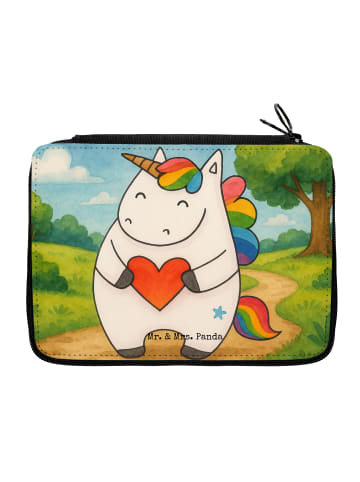 Mr. & Mrs. Panda Bleistiftetui Einhorn Herz Design ohne Spruch in Weiß