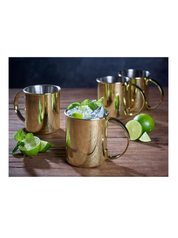 Echtwerk 4 tlg. Set Kupferbecher-Set 1 l in Gold