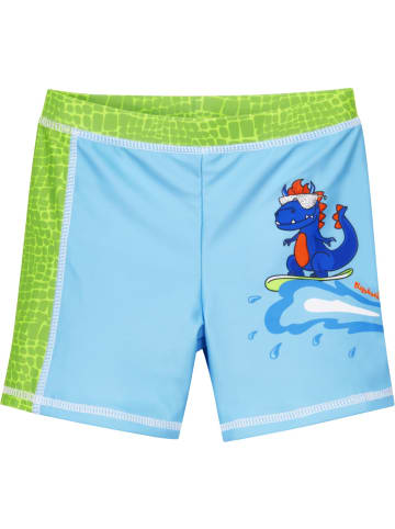 Playshoes UV-Schutz Shorts Dino in Blau/Grün