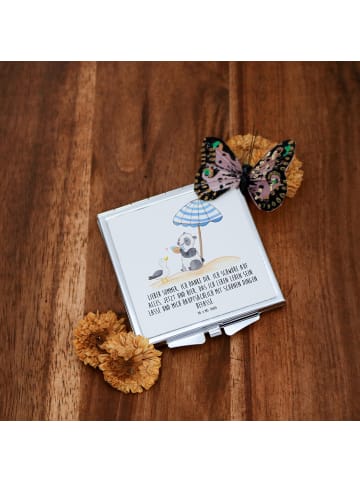 Mr. & Mrs. Panda Handtaschenspiegel quadratisch Lieber Sommer mi... in Weiß