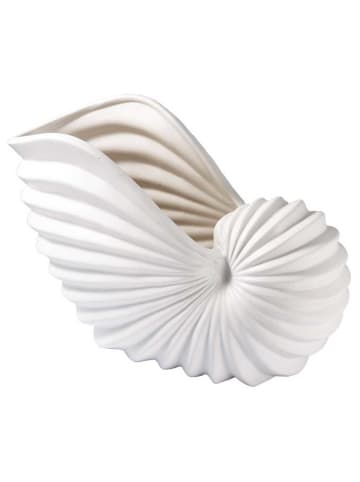 Greengate Vase CONCH SHELL Muschel X-Large Weiss 33x23 cm