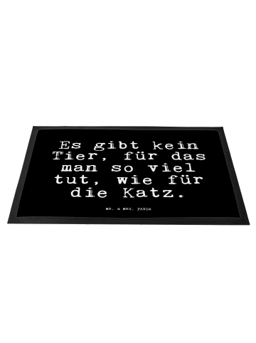 Mr. & Mrs. Panda Schmutzfangmatte Es gibt kein Tier,... mit Spruch in Schwarz