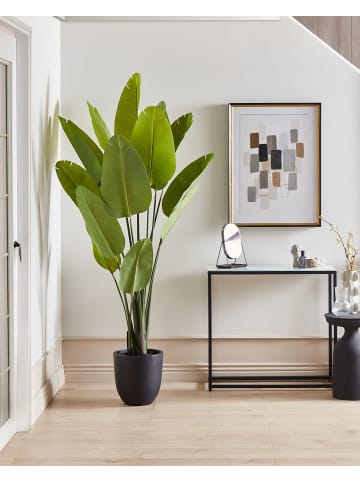 Beliani Kunstpflanze BANANA TREE in Grün/Schwarz - (W) 115 x (H) 187 x (L) 115 cm