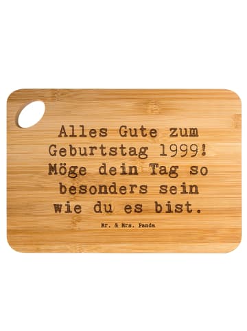 Mr. & Mrs. Panda Frühstücksbrettchen Spruch 1999 Geburtstag mit ... in Braun