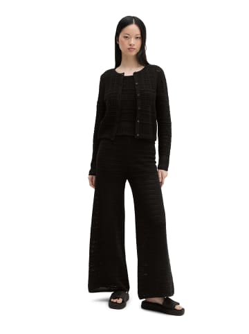 Marc O'Polo Ajour-Cardigan regular in Schwarz