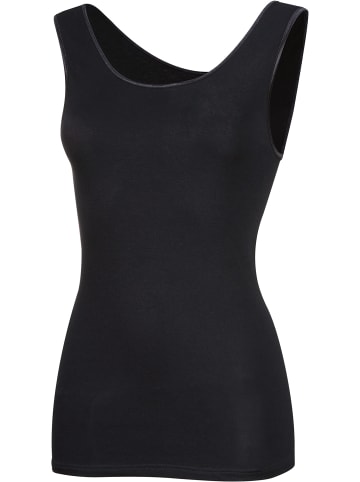 Erwin Müller Feinripp Unterhemd in schwarz