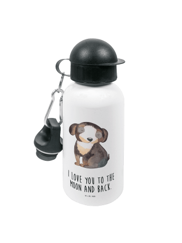 Mr. & Mrs. Panda Kindertrinkflasche Hund Entspannen mit Spruch in Weiß