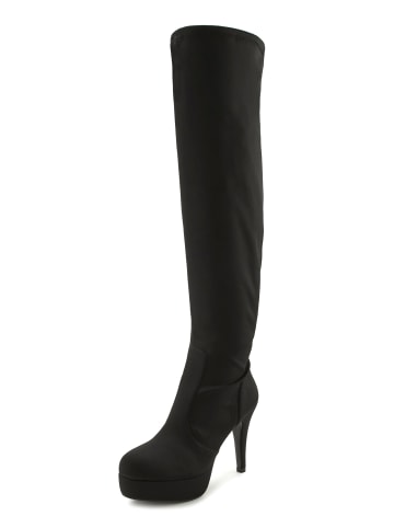 LASCANA Belle Affaire Overkneestiefel in schwarz