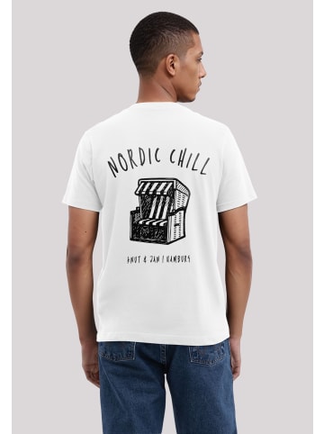 F4NT4STIC T-Shirt Knut und Jan Scribble Logo in weiß