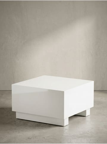 KADIMA DESIGN Couchtisch MONOBLOC 60x60x35 cm Hochglanz, Wohnzimmertisch Cube