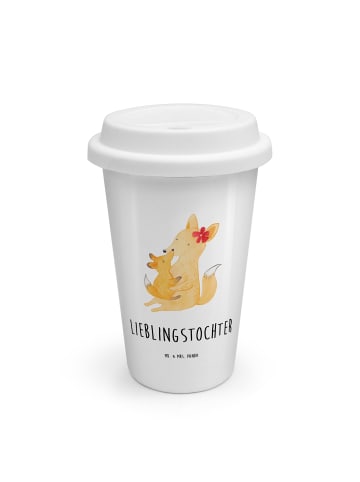 Mr. & Mrs. Panda To Go Becher Fuchs Mama mit Spruch in Weiß