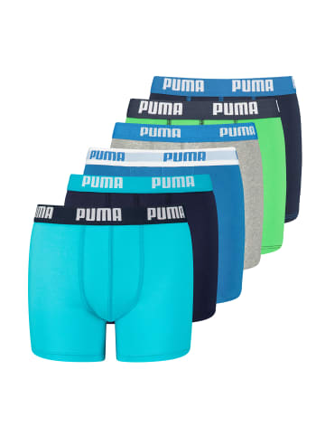 Puma Boxershorts BOYS BASIC BOXER 6er Pack in grün