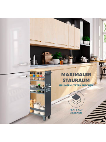 eluno Küchen-Nischenwagen grau