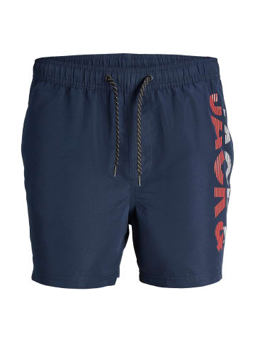 Jack & Jones Badeshorts 'Fiji Splicelogo' in dunkelblau