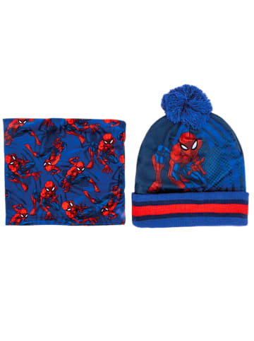 Spiderman 3-tlg. Winter Mütze Set: Spider-Man in Blau
