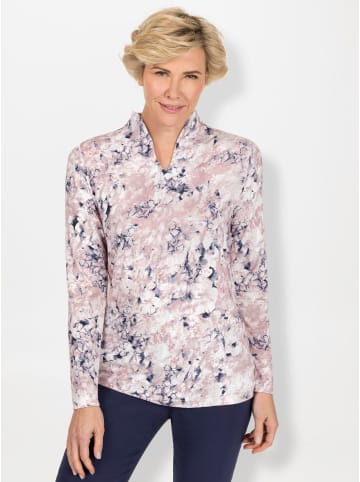 WITT WEIDEN Langarmshirt in mauve-rauchblau-bedruckt