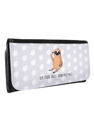 Mr. & Mrs. Panda Portemonnaie Damen Faultier Vogel mit Spruch in Grau Pastell