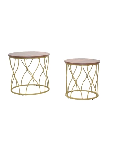 möbel-direkt Beistelltisch-Set 2tlg. Klara in gold