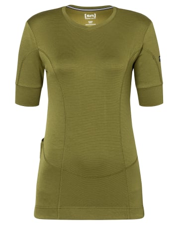 super.natural Merino Fahrradtrikot W GRAVA TEE in oliv