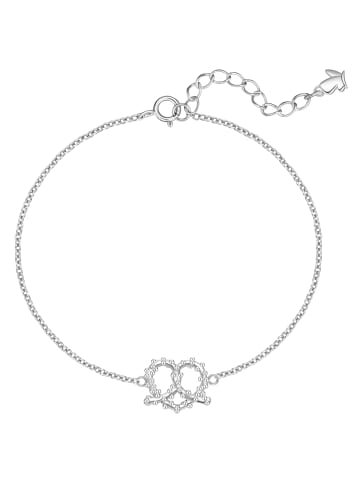 Glanzstücke München Oktoberfest Armband Herz-Breze aus Edelstahl in silber