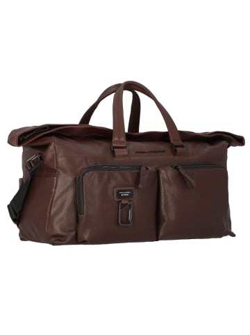 Piquadro Harper Weekender Reisetasche Leder 52 cm in dark brown