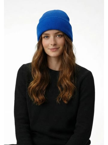 Yuhu Beanie aus Polyester Unisex für Herbst und Winter in Blau