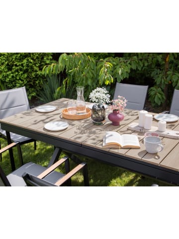 Beliani Esstisch FANES in Braun/Grau - (W) 90 x (H) 76 x (L) 184 cm