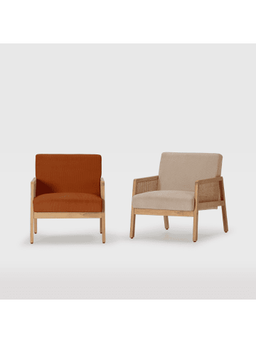 CALICOSY Sessel DEBRA in Orange - (W) 68 x (H) 78 x (L) 76,5 cm