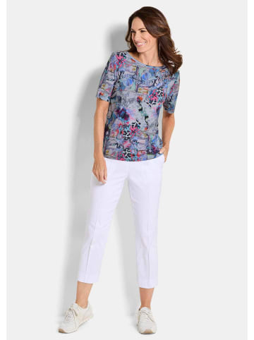 GOLDNER Kurzgröße:  Shirt-Duo mit Muster-Mix in blau / blau / gemustert