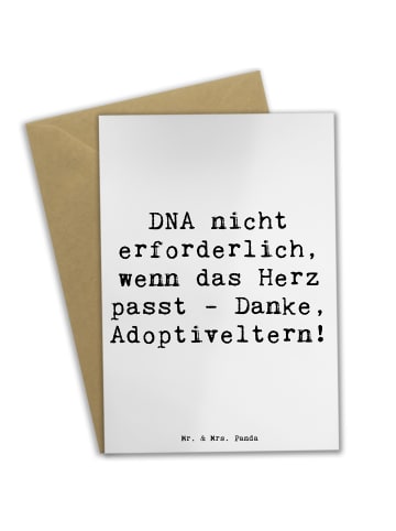 Mr. & Mrs. Panda Grußkarte Liebe Adoptiveltern mit Spruch in Weiß