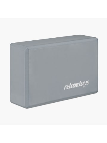 relaxdays 10 x Yogablock in Farben grau