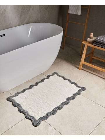 Beliani Badematte NANGAL in Beige/Grau - (W) 60 x (L) 90 cm