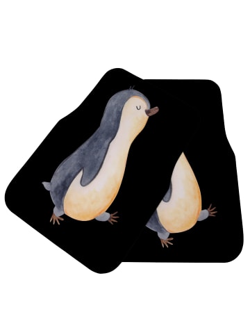 Mr. & Mrs. Panda Fußmatte Fürs Auto Pinguin mHerzieren ohne Spruch in Schwarz