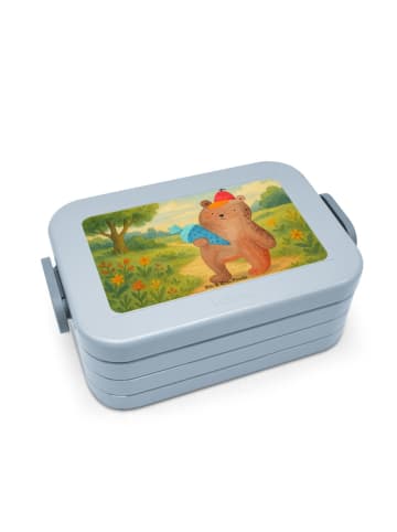 Mr. & Mrs. Panda Bento Box Bär Schultüte Design ohne Spruch in Blau Pastell