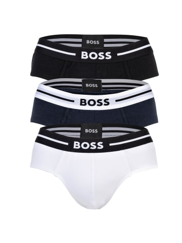 BOSS Slip 3er Pack in Schwarz/Weiß/Dunkelblau