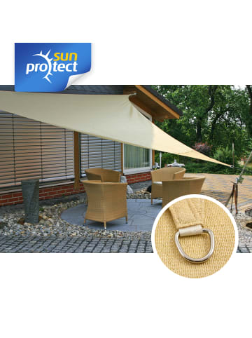 Gartenia sunprotect Professional Sonnensegel, 2 x 2 x 2 m, Dreieck, wind- & wasserdurchlässig beige