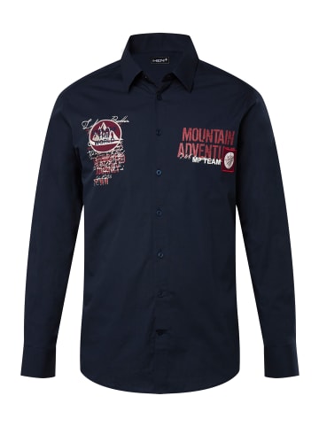 Men Plus Hemd in navy blau