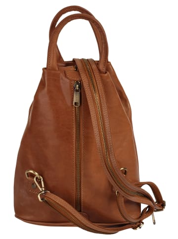 piké Rucksack echt Leder in braun