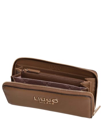 Liu Jo Caliwen XL Zip Around - Geldbörse 12cc 19 cm (anthrazit met.) in suede