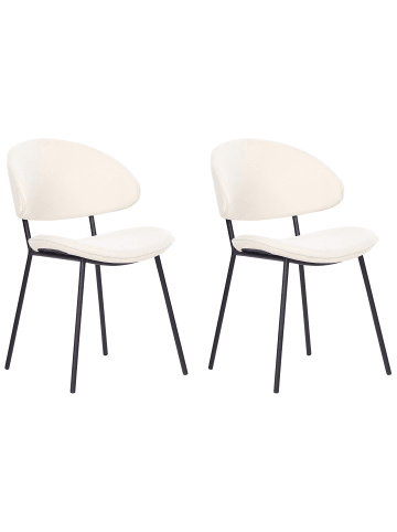 Beliani 2er-Set Esszimmerstuhl KIANA in Beige