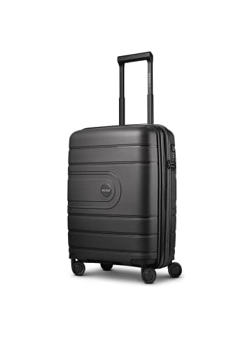 Redolz Essentials 11 4 Rollen Kabinentrolley 55 cm mit Dehnfalte black