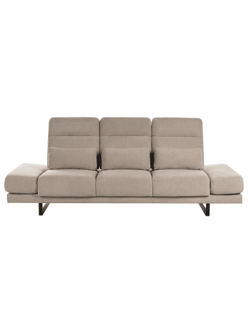 Beliani 3-Sitzer Sofa IKAST in Beige/Schwarz - (W) 255 x (H) 87 x (L) 105 cm