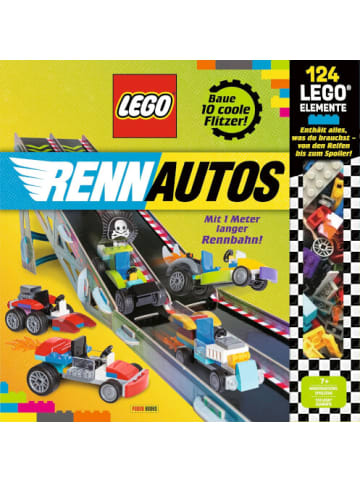 LEGO Rennautos: Geschenkset mit 10 Modellen, Buch, 124 Bausteine und Rennstrecke