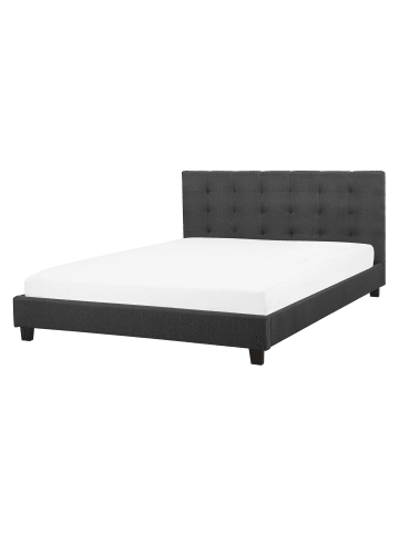 Beliani Wasserbett LA ROCHELLE in Grau/Schwarz - (W) 170 x (H) 108 x (L) 218 cm