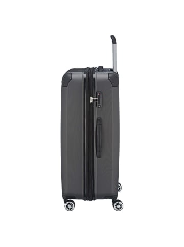 travelite City - 4-Rollen-Trolley erw. L 77 cm (anthrazit) in anthrazit
