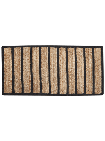 Beliani Kurzflor KARADONA in Beige/Schwarz - (W) 80 x (H) 1.2 x (L) 150 cm