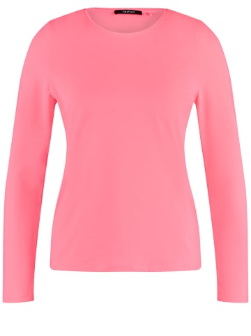 TAIFUN T-Shirt Langarm Rundhals in Neon Pink